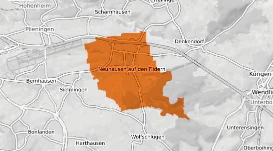 Mietspiegelkarte Neuhausen auf den Fildern